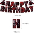 thumbnail image 4 of Globos de Deadpool, globos de látex de Los Vengadores, pancarta de feliz cumpleaños, bandera roja, suministros de decoración para fiestas de superhéroes, globos de aire para niños, 4 of 5