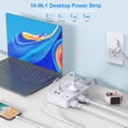 thumbnail image 2 of Protector contra sobretensiones de enchufe plano, cable de extensión ultrafino de 5 pies con 4 cargadores de pared USB (2 puertos USB C), 6 tomas de corriente ampliamente espaciadas, tira de alimentac, 2 of 5