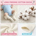 thumbnail image 5 of Lsupdaol 10 Pairs Long Preemie Socks Premature Newborn Baby Knee Cotton Socks for Girls Boys Infant Toddler, 5 of 6
