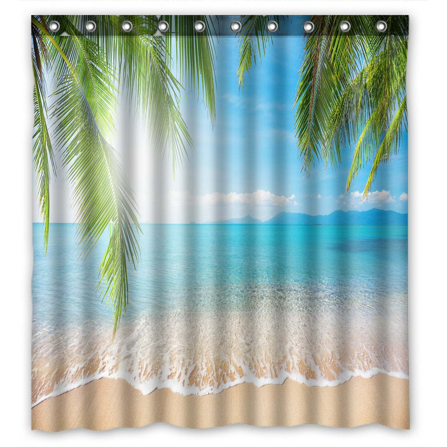 Beach shower curtain