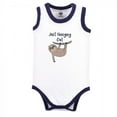thumbnail image 4 of Hudson Baby Infant Boy Cotton Sleeveless Bodysuits 5pk, Sloth, 12-18 Months, 4 of 6