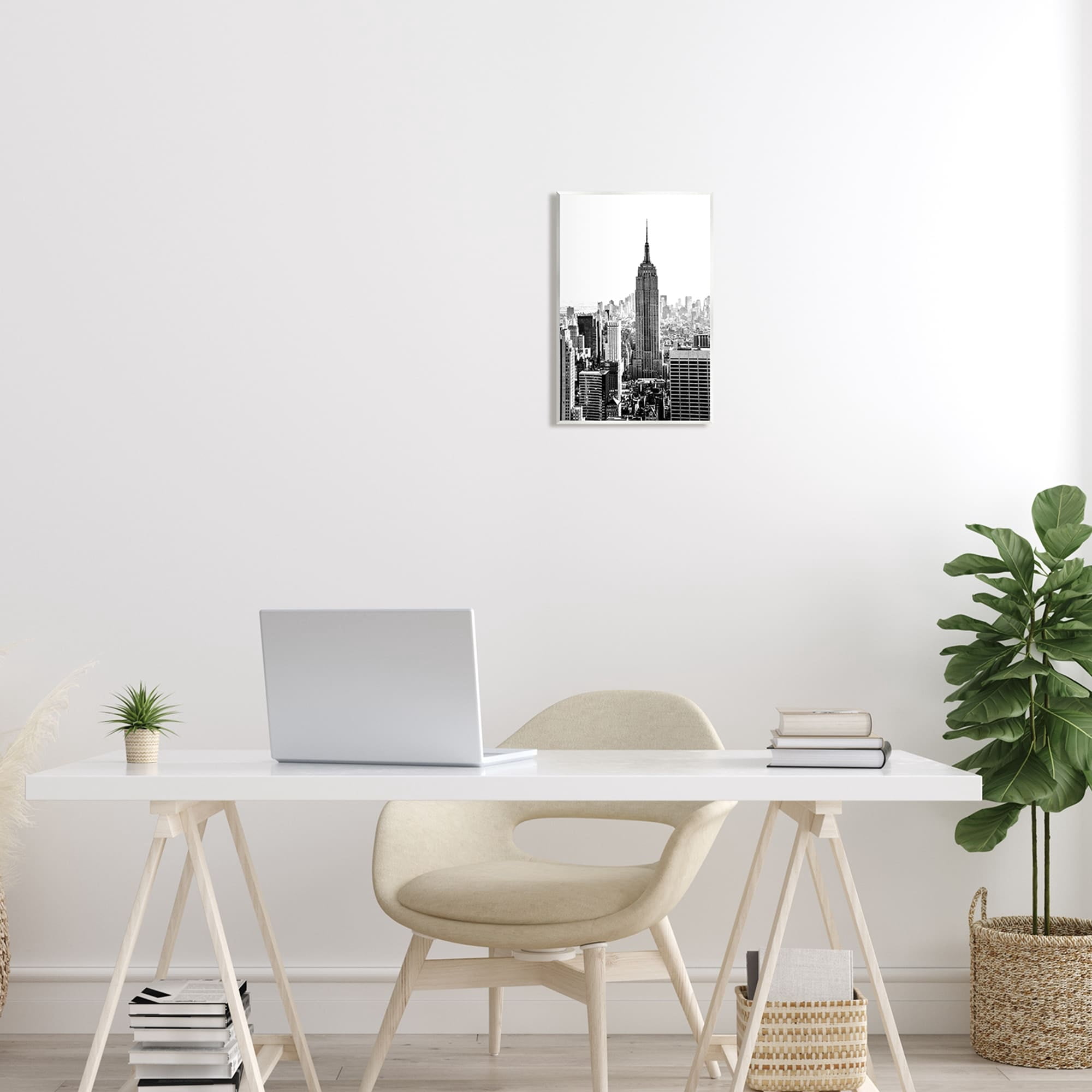 Stupell Industries New York Urban City Skyscrapers Downtown Skyline Photograph Unframed Art Print Wall Art, Design by Bill Carson Photography