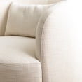 thumbnail image 2 of KINWELL Linen Blend Swivel Barrel Chair Set of 2, No Assembly Upholstered 34" Wide Breathable Textured Weave Fabric Accent Chair for Living Room Office Lounge, Ivory, 2 of 14