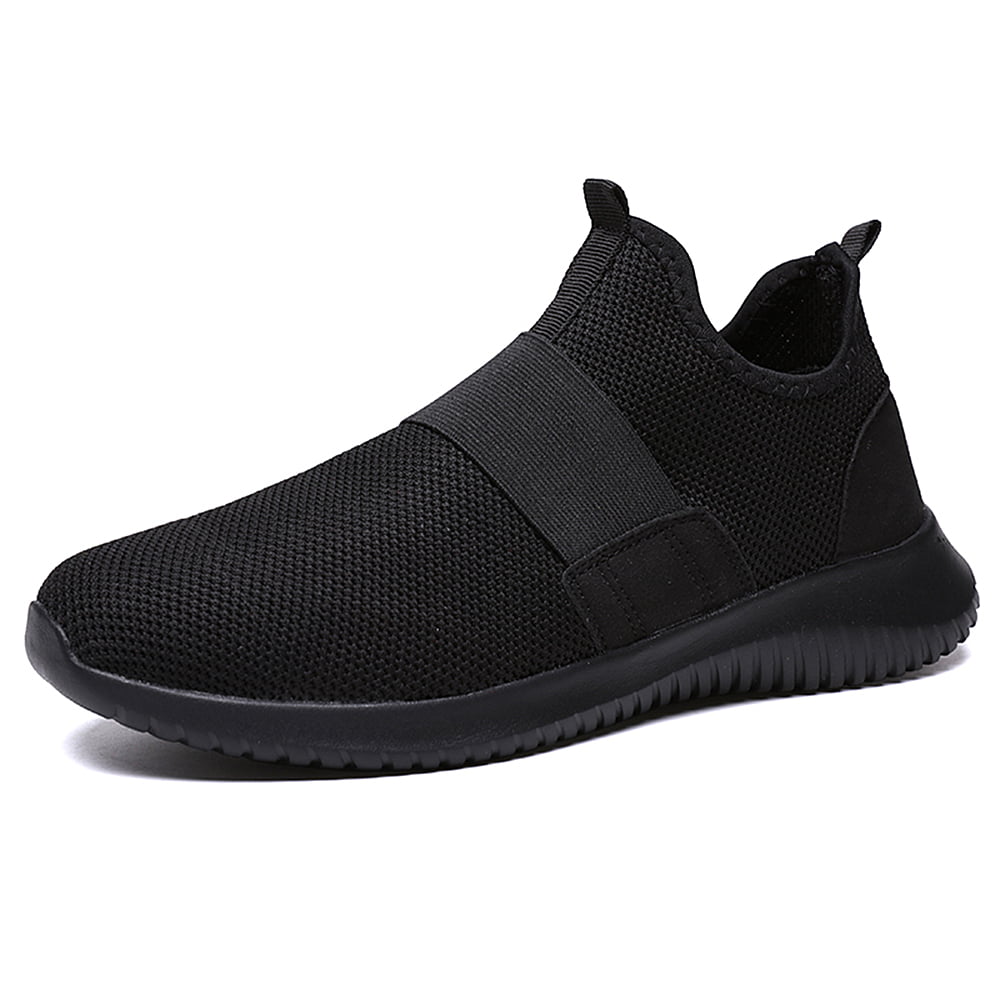 Men's Big Size Breathable Mesh Slip On Comfy Shoes Casual Soft Walking Sneakers 