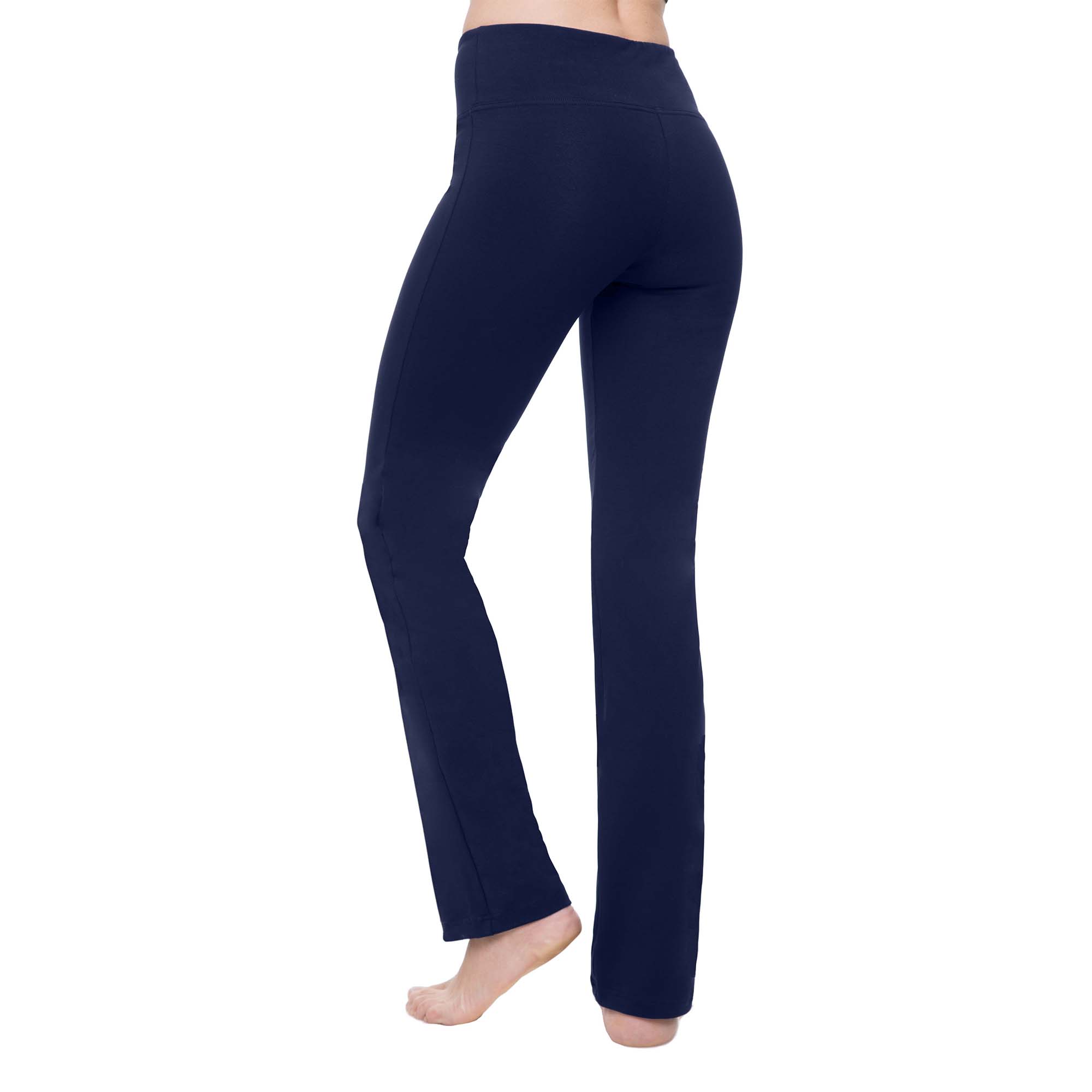 Nirlon Straight Leg Yoga Pants For Women - High Waisted Workout ...
