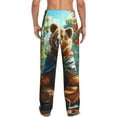 thumbnail image 3 of Daiia Maple Meditating Bear Men's Sleep Pant with Pockets and Drawstring,Pajama Pants-Large, 3 of 9