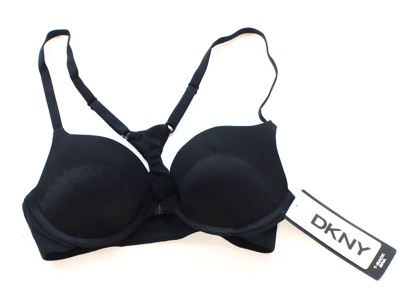 DKNY NEW Solid Deep Black Women's Size 32B Underwire Seamed Push Up