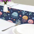 thumbnail image 4 of Yayeee Table Runner 70 inches Long Home Kitchen Dinning Party Decoration, Yellow Jellyfish, 4 of 7
