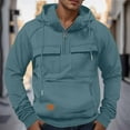 thumbnail image 1 of MHFRRA Sudadera con Capucha Informal, Chaqueta Cálida con Forro y Bolsillo Frontal para Uso Diario Al Aire Libre, Otoño E Invierno Marina de guerra, 1 of 6