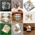 thumbnail image 2 of QQTDFG Vintage Women 925 Silver Plated Flower Ring Band Wedding Rings Jewelry SZ6-10-#6-9, 2 of 9