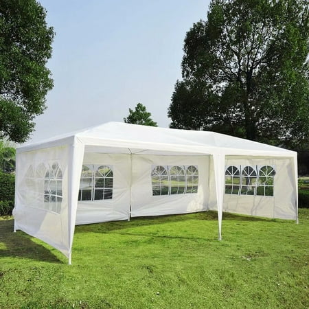 Akoyovwerve Canopy Tents for Outside 10x20ft, White Tents for Wedding Camping Party,4 Side