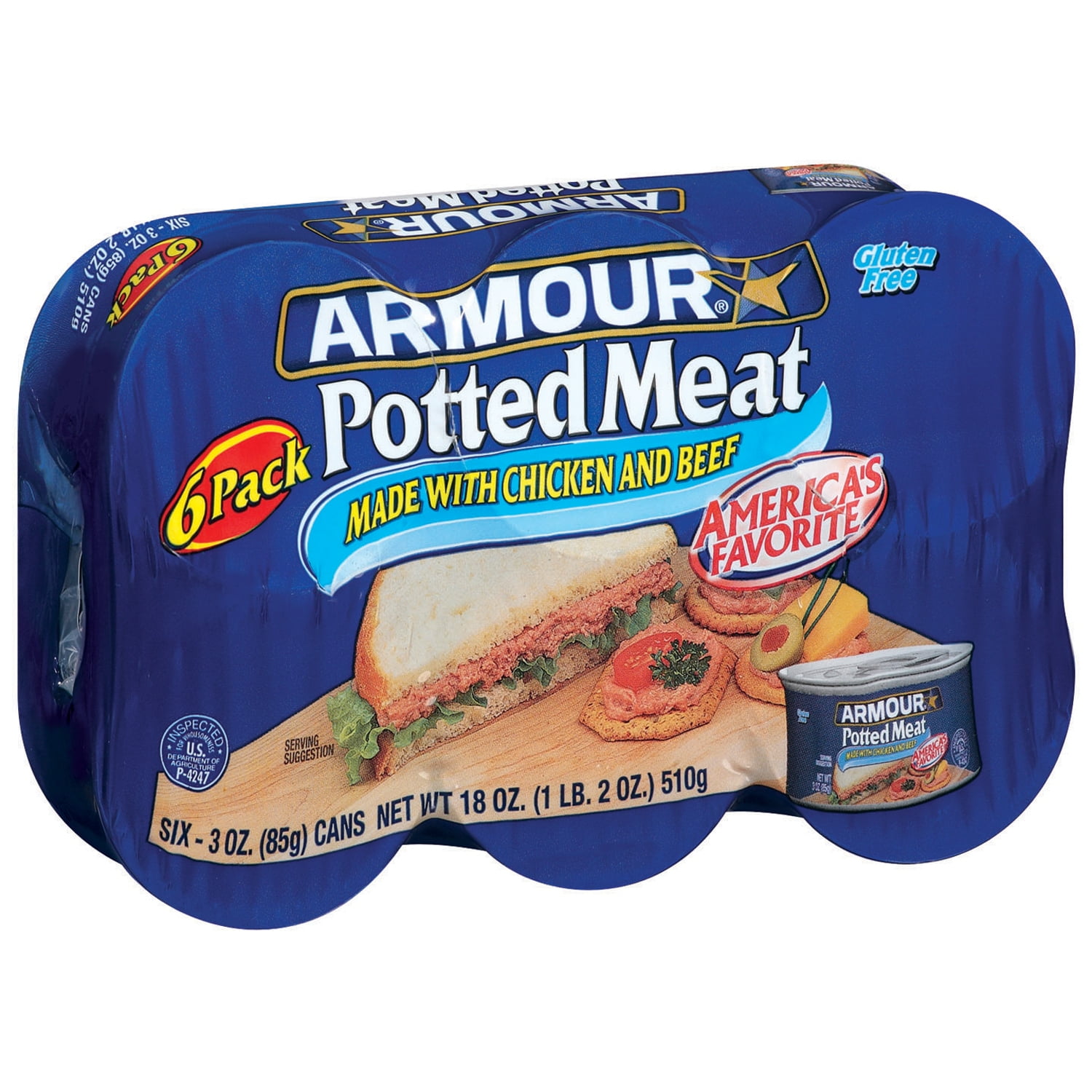 Armour 3 oz Potted Meat, 6 Pk by Pinnacle Foods Group, Llc