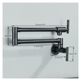 thumbnail image 3 of Chrome Nickel Black Brass Pot Filler Tap Wall Mounted Kitchen Faucet Single Cold Single Hole Tap Rotate Folding Spout ,Easy to Install, 3 of 7