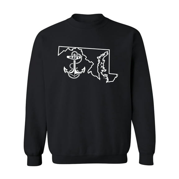 Navy Maryland Crewneck Sweatshirt