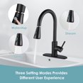 thumbnail image 3 of Pull-Down Kitchen Faucet, Single Handle Stainless Steel 360 Swivel Sink Faucet with Water Temperature Adjustable, 3 of 8