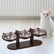 thumbnail image 4 of Tazón para Gatos comedero portátil para mascotas soporte de madera plato antideslizante material resistente adecuado para alimentación de, 4 of 8