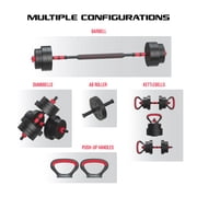 FitRx Smartbell Gym 5-in-1 Adjustable Dumbbell Set & Weight Set for Home Workouts, 45 lbs
