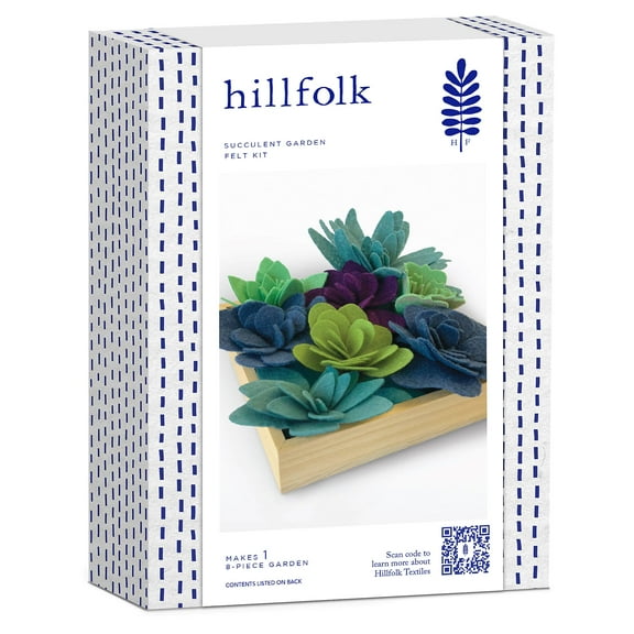 Hillfolk Felt 6"X 6" Succulent Crafting Kit.