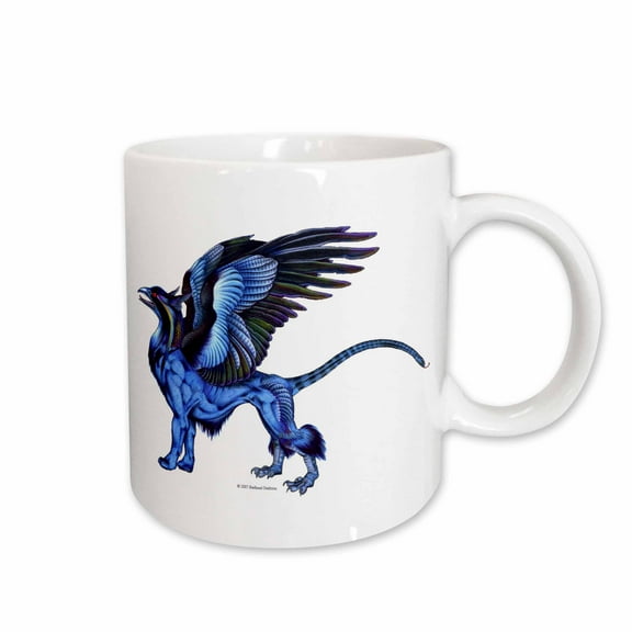 3drose, Griffin Flight Leader Colorful Fantasy Monster Art, 11oz Mug