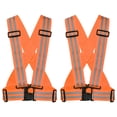 thumbnail image 1 of Chaleco Reflectante Ajustable Alta Visibilidad Unique Bargains Naranja 2 Paquete, 1 of 5