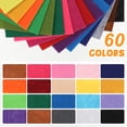 thumbnail image 5 of KAKOWELY fabric pieces for crafts 60pcs Felt Fabric Sheets Soft Felt Squares Craft Fabrics Felt Pieces Assorted Colored Fabric Pieces For Sewing And Embroidery, 5 of 5
