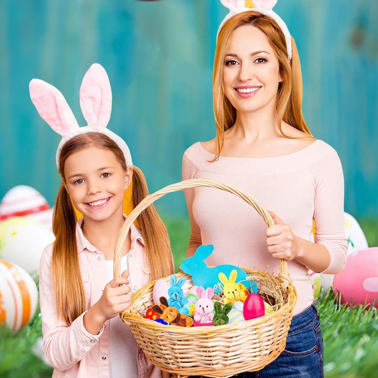 Easter Eggs Filled With Bunny Surprise Toys, Plastic Colourful Easter Kit For Kids And Family Activities, 3.3X2.36In 0.72Lb