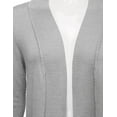 thumbnail image 3 of Women & Plus Open Front Knit Long Sleeve Pockets Sweater Cardigan, 3 of 4