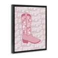 thumbnail image 4 of Stupell Industries Pastel Cowgirl Boot Howdy Entertainment Painting Black Floater Framed Canvas Art Print Wall Art, 17 x 21, 4 of 10
