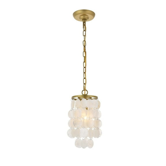 Selene 1 light Brass Pendant