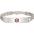 thumbnail image 3 of Sterling Silver Rhodium-Plated Medical Id Anchor Link Bracelet Made In United States xsm35-7, 3 of 5