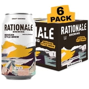Rationale Brewing Non-Alcoholic Mexican Cerveza, 6 Pack, 12 fl oz Cans, Premium Craft Non-Alcoholic Beer, Zero Alcohol, Low Calorie, Award Winning Non-Alcoholic Drink Alternative