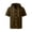 Brown, variant on Men's Waffle Knit Short Sleeve Hoodie With Button Down Front And Drawstring Featuring Casual Loose Fit For Summer Streetwear Beach Vacation Black L
