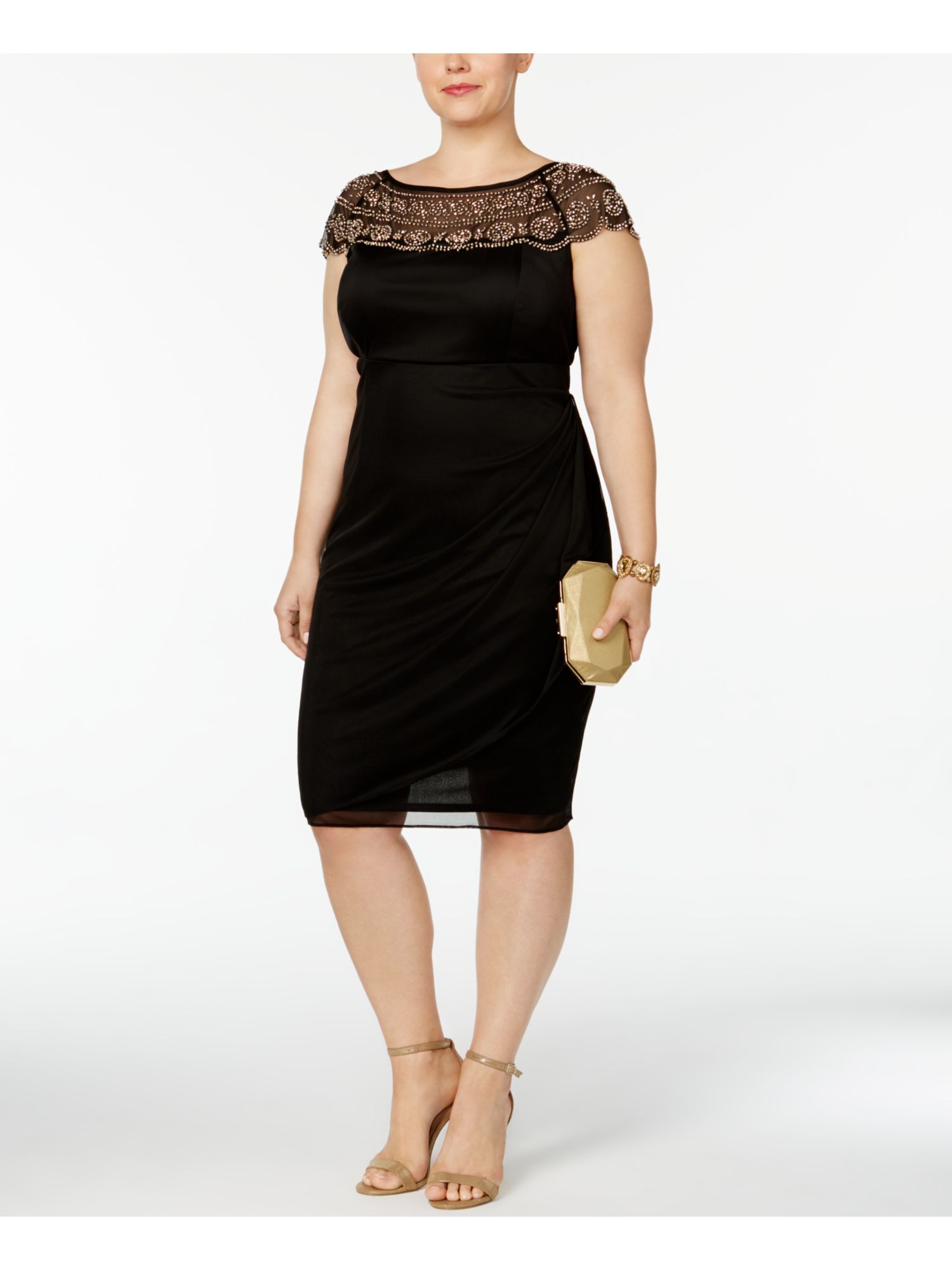 msk black and gold dress
