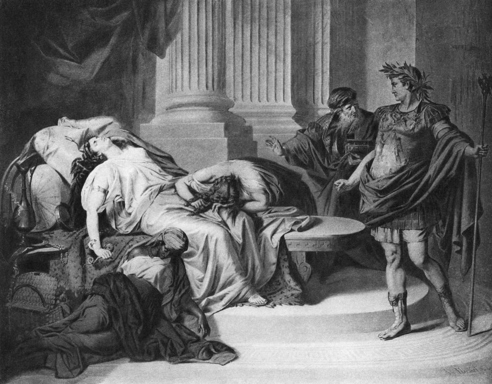 Cleopatra Vii (6930 B.C.). /Nlast Macedonian Queen Of Egypt. The Death