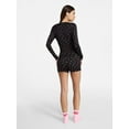 thumbnail image 3 of No Boundaries Giftable Henley Sleep Top and Shorts with Socks Set, 3-Piece, Women's XXS-3X, 3 of 6