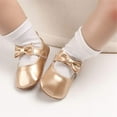 thumbnail image 2 of Infant Baby Girls Soft Sole Bowknot Princess Wedding Dress Mary Jane Flats Prewalker Newborn Light Baby Sneaker Shoes, 2 of 6