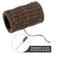 thumbnail image 3 of Uxcell Floral Wire Vine Bind Wire Craft Wrapping Metal Wire Dark Brown 0.08" x 164ft, 3 of 6