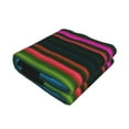 thumbnail image 3 of Throw Blanket for Couch - Colorful Stripes Soft Comfy Lightweight Cozy Warm Throw Blanket, Fuzzy Plush Flannel Blanket & Throws for Sofa and Bed All Season, 3 of 8