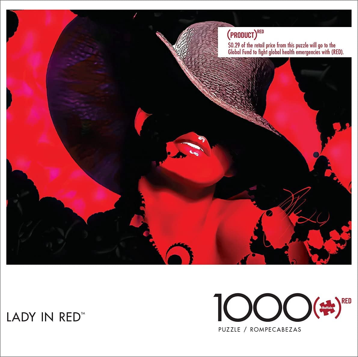 Buffalo Games Lady in Red - 1000 Pieces Jigsaw Puzzle