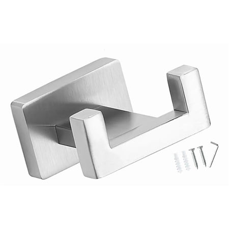 Modern bathroom hardware organizer silver hook
