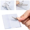 thumbnail image 3 of 100Pcs Pin Style Clip Horizontal Name Badge Holders with Inserts Fit Card 90x55mm, 3 of 7