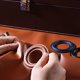 thumbnail image 3 of Soporte magnético para teléfono, adhesivo magnético de cuero para teléfonos con anillo magnético, color negro, 3 of 5