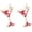 pink, variant on Martini Glass Statement Earrings for Women – Pink Rhinestone & Pearl Drop Earrings, Gold Tone Cocktail Party Jewelry