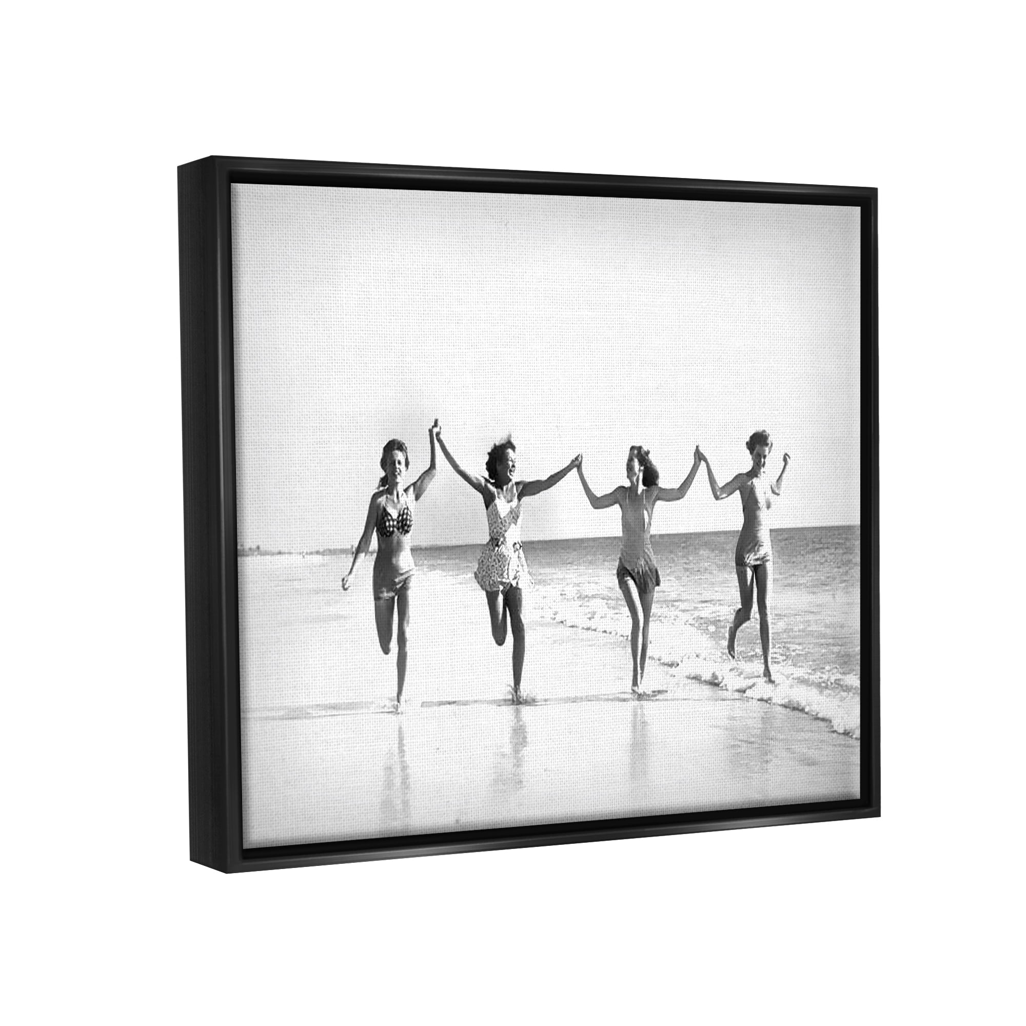 Stupell Industries Vintage Summer Joy Nature Photography Black Floater Framed Canvas Art Print Wall Art, 21 x 17