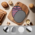thumbnail image 4 of Pofeuu USA Colors Stripes Print Silicone Pot Mat Mitten With Hanging Loop Heat Resistant Oven Mitts Non-Slip Bbq Baking Smoking Potholders, 4 of 7