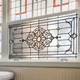 thumbnail image 5 of European Style Stained Glass Window Film, Decorative Privacy Window Film, Static Cling Removable Glass Cover Sun Blocking Anti UV for Home Bathroom Living Room 17.7x 39.4 Inches, 5 of 7