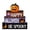 Purple, Checkered, variant on Halloween Decorations Indoor, Lighted Wooden Tiered Tray Sign, Witch Hat Pumpkin Ghost Stacked Tabletop Block Decor for Farmhouse Home Party Shelf Decor