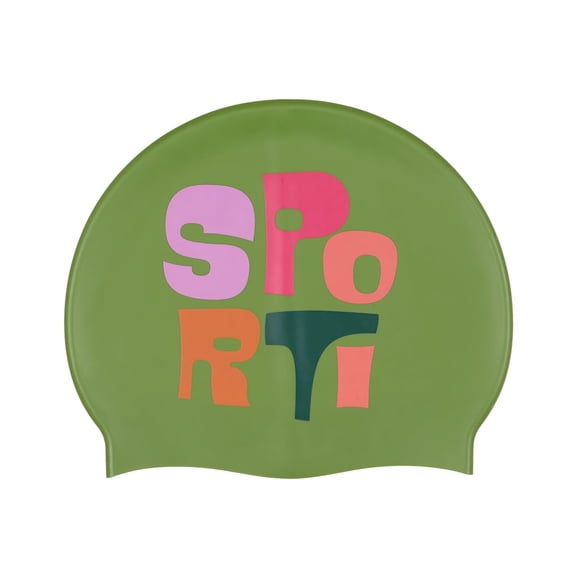 Sporti Pop Silicone Swim Cap, Snug Fit, Anti-Slip, Lightweight, Latex-Free