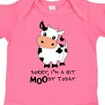 thumbnail image 4 of Inktastic Sorry, I'm a Bit Moody Today Cute Cow Pun Boys or Girls Baby Bodysuit, 4 of 5