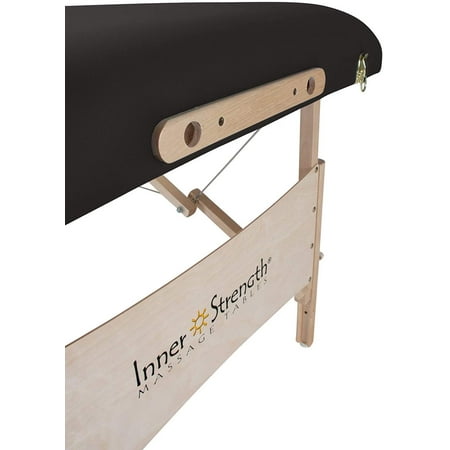 INNER STRENGTH Portable Massage Table Package ELEMENT Incl. Deluxe Adjustable Face Cradle, Face Pillow & Carrying Case Black